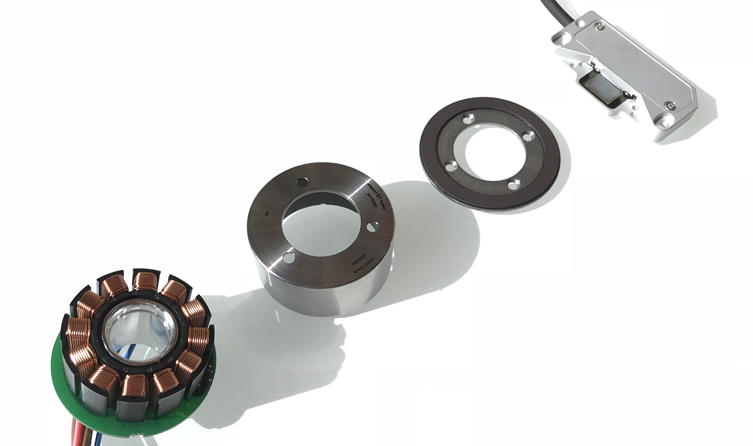 This is the new frameless brushless DC motor (BLDC) with a diameter of 45mm and an assembled depth of just 23